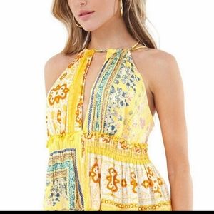 WOMEN'S FREE PEOPLE SUNSHINE COMBO BLOUSE SIZE L